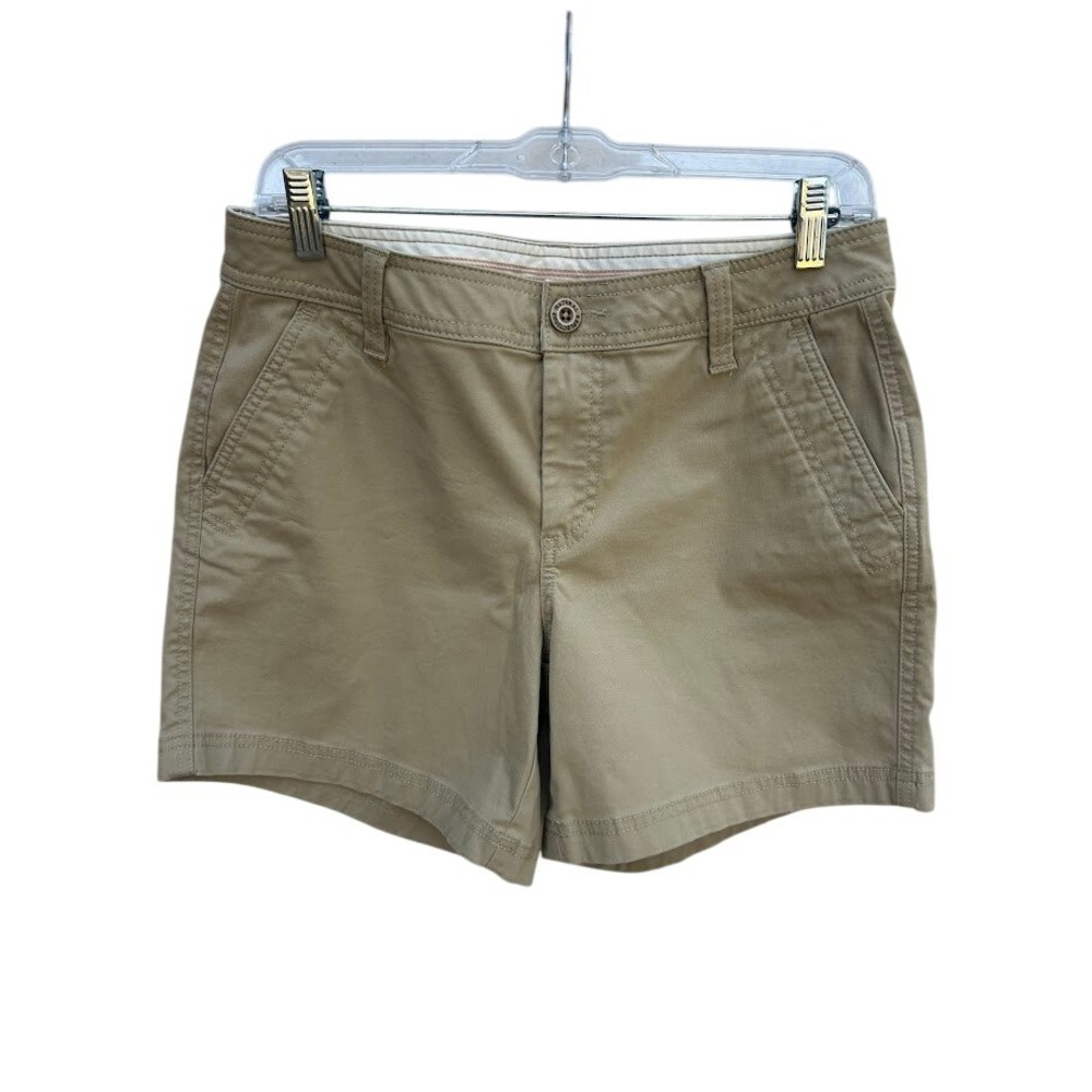 Womens Natural Reflections‎ Khaki Utility Shorts Size 6 Cotton Blend
